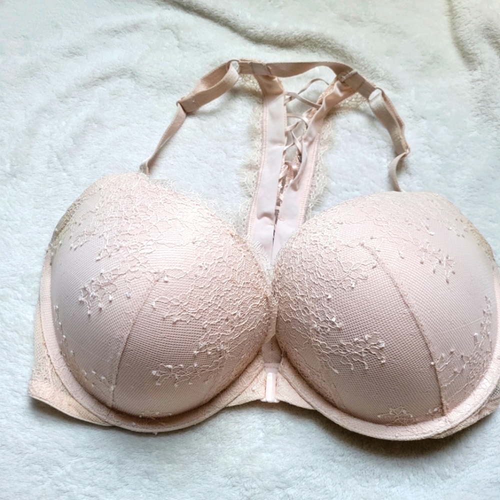 Victoria's Secret Very Sexy, Front Close, Lace-up Racerback Bra 34DD
